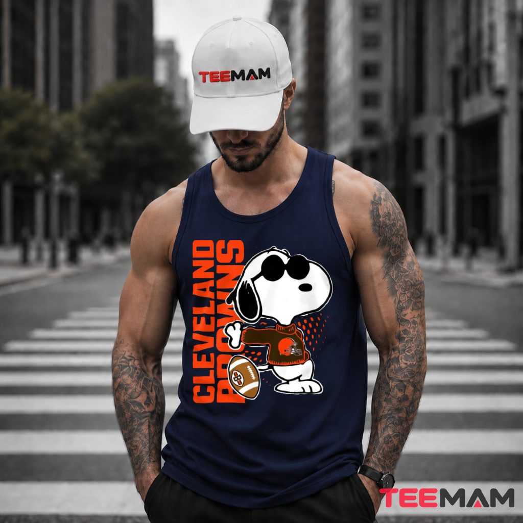 Cleveland Browns Snoopy Sunglasses Football Tank Top Cleveland Browns Snoopy Sunglasses Football Tank Top