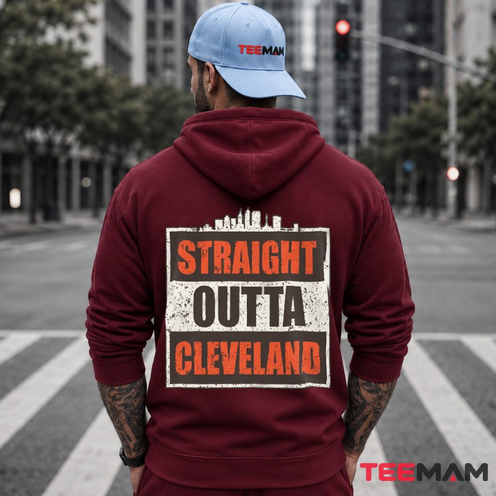 Cleveland Browns Straight Outta Skyline Hoodie Cleveland Browns Straight Outta Skyline Hoodie