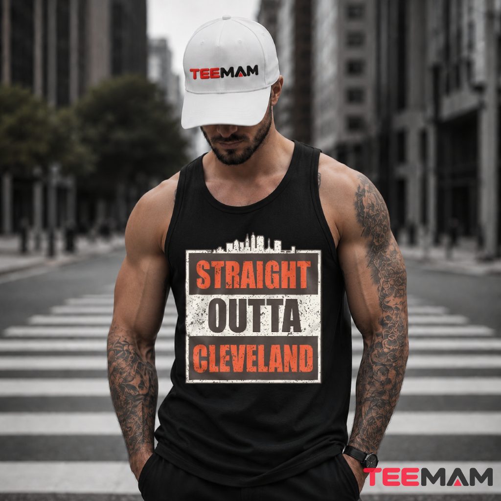 Cleveland Browns Straight Outta Skyline Tank Top Cleveland Browns Straight Outta Skyline Tank Top