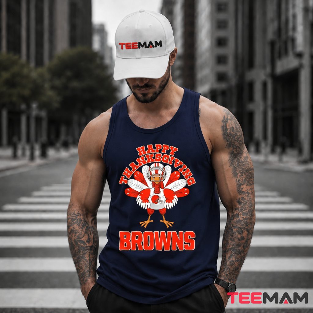 Cleveland Browns Turkey Happy Thanksgiving Tank Top Cleveland Browns Turkey Happy Thanksgiving Tank Top