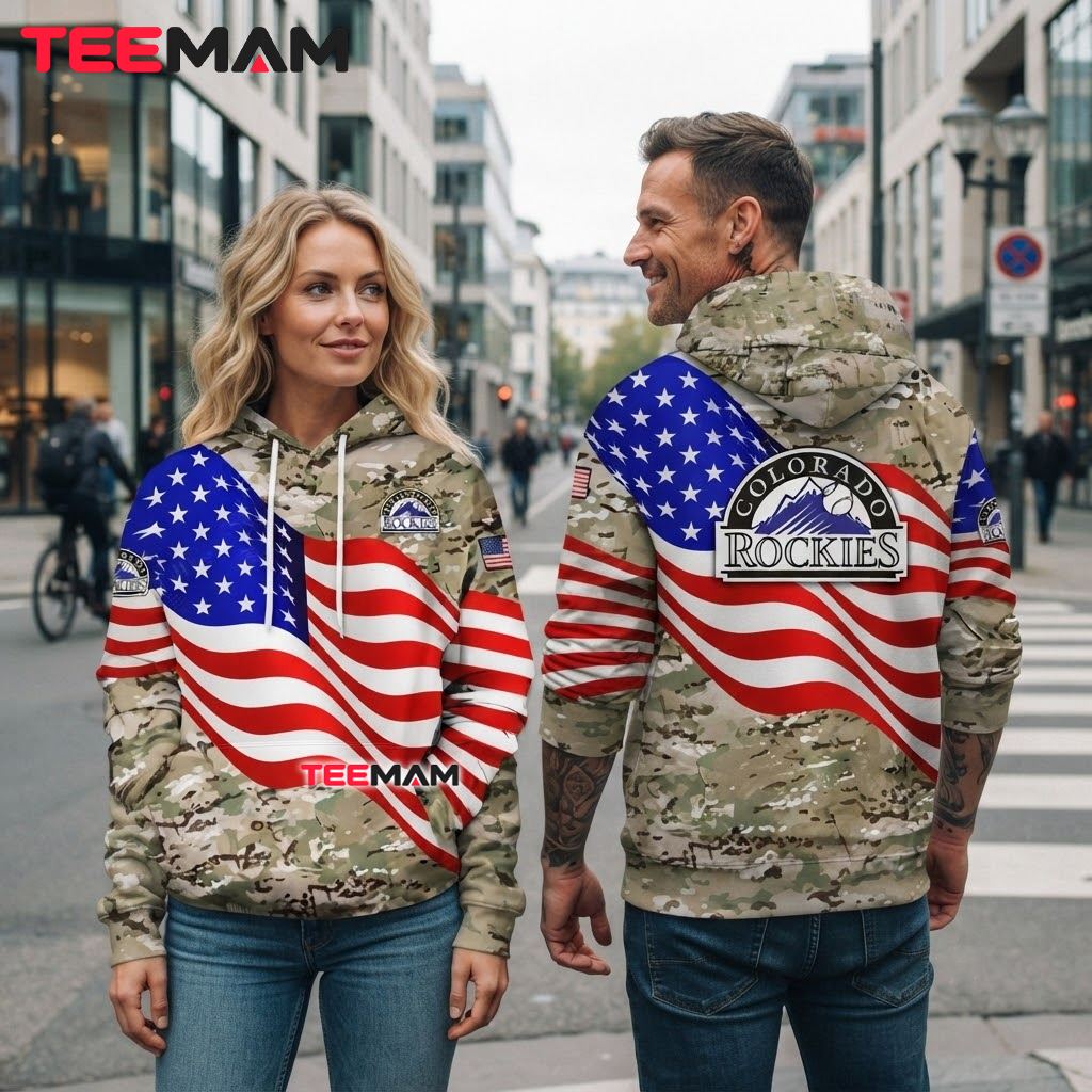 Colorado Rockies 3D Hoodie American Flag Camo Back Colorado Rockies 3D Hoodie American Flag Camo Back