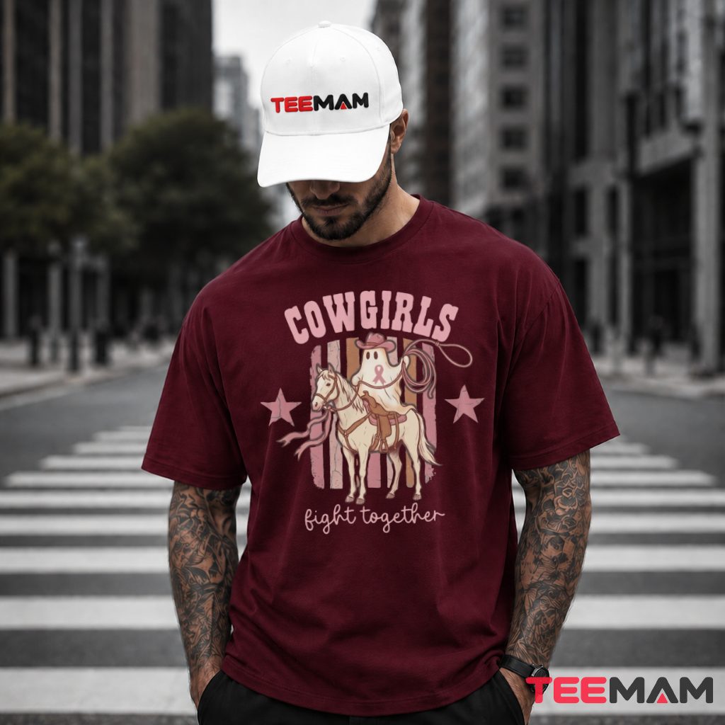 Cowgirls Fight Together Ghost Horse Ribbon T-Shirt