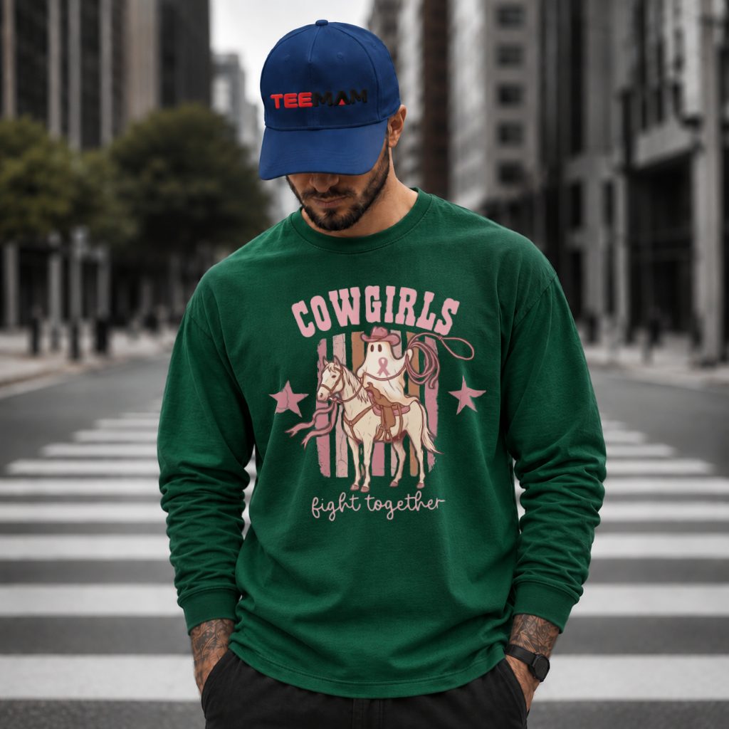 Cowgirls Fight Together Ghost Horse Ribbon Long Sleeve Cowgirls Fight Together Ghost Horse Ribbon Long Sleeve