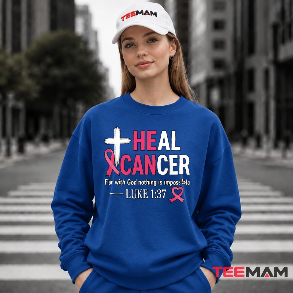 Cross He Can Heal Luke Bible Long Sleeve Cross He Can Heal Luke Bible Long Sleeve