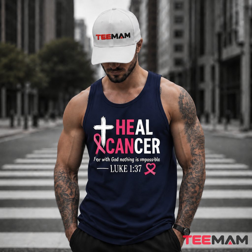 Cross He Can Heal Luke Bible Tank Top Cross He Can Heal Luke Bible Tank Top