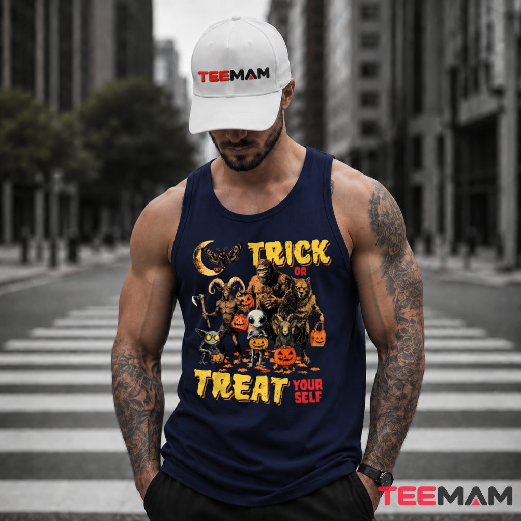 Cryptid Monsters Trick Or Treat Tank Top Cryptid Monsters Trick Or Treat Tank Top