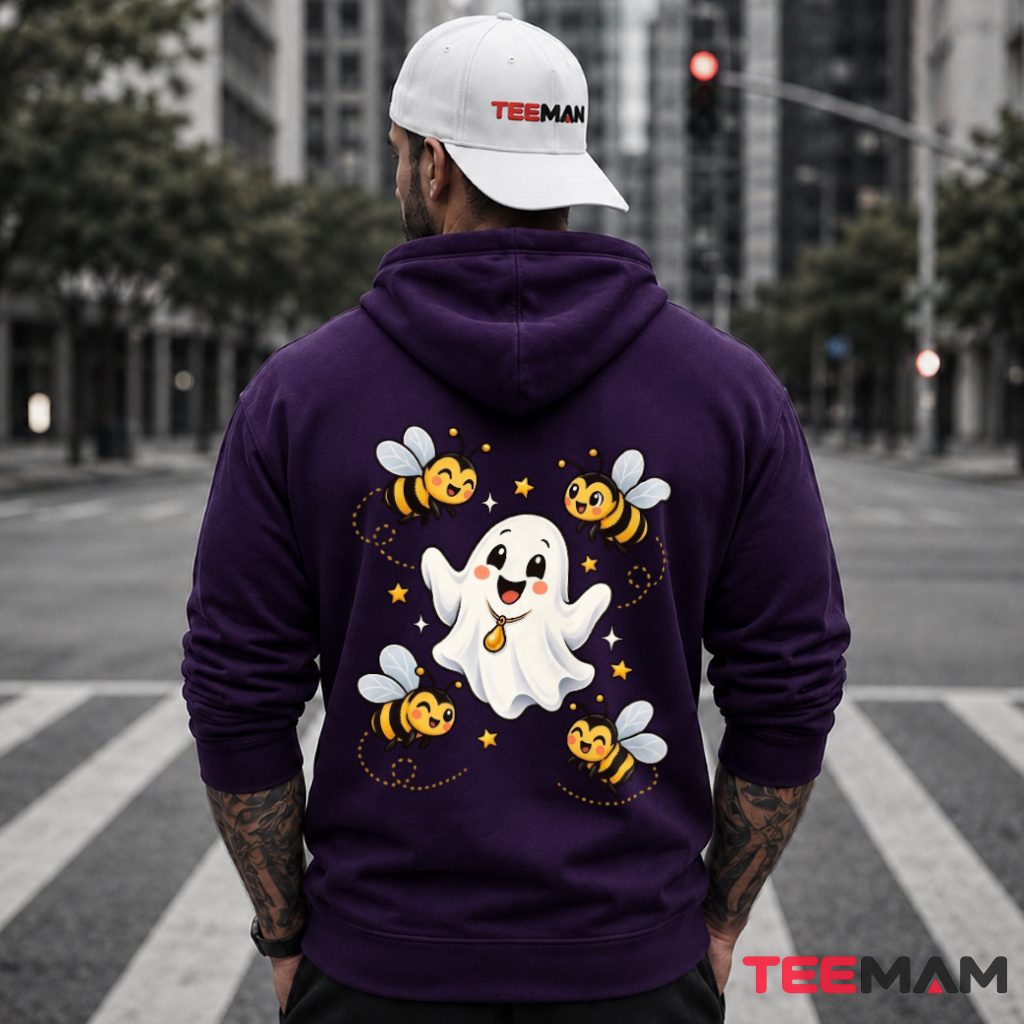 Cute Ghost Bees Halloween Hoodie Cute Ghost Bees Halloween Hoodie
