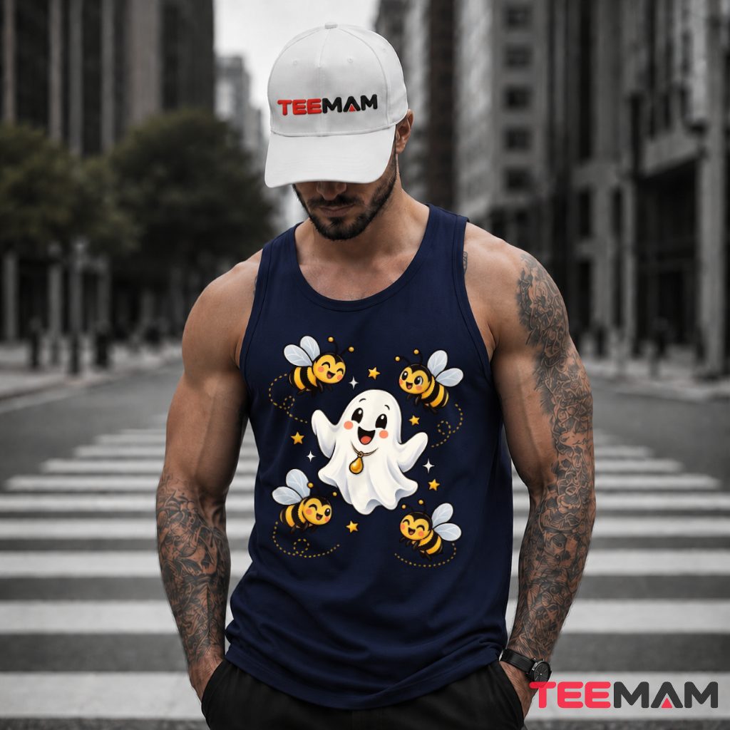 Cute Ghost Bees Halloween Tank Top Cute Ghost Bees Halloween Tank Top