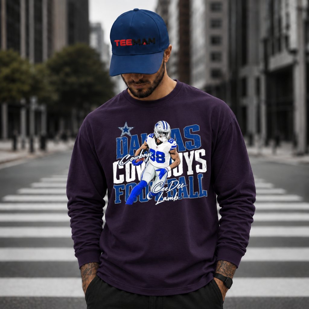 Dallas Cowboys CeeDee Lamb Legendary Football Player Long Sleeve Dallas Cowboys CeeDee Lamb Legendary Football Player Long Sleeve