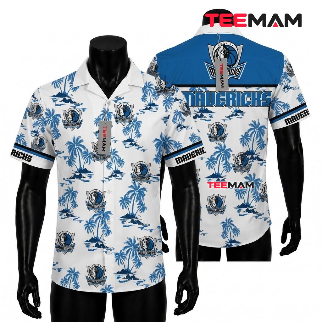 Dallas Mavericks Hawaiian Shirt Basketball Icon Pattern Southwest Division