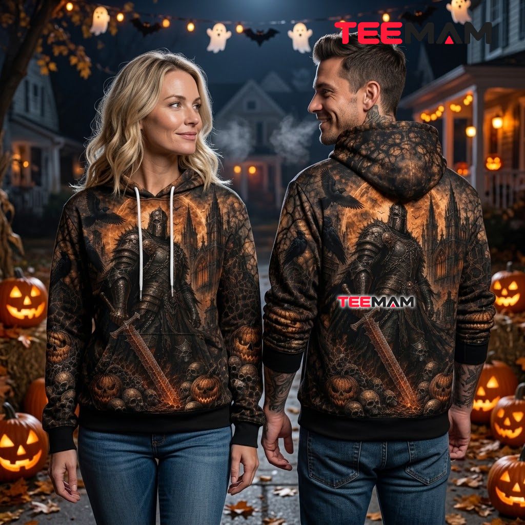 Dark Knight Sword Halloween 3D Hoodie Back Dark Knight Sword Halloween 3D Hoodie Back
