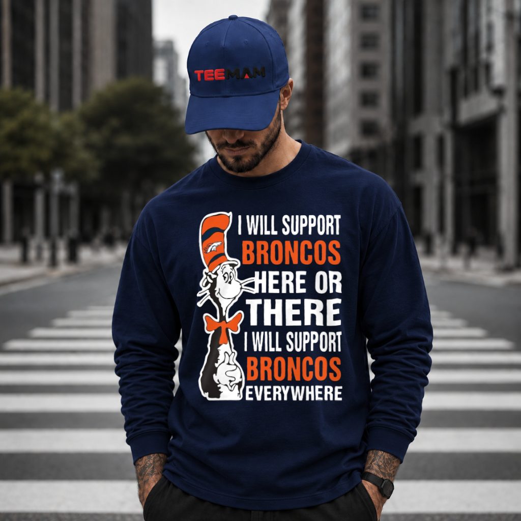 Denver Broncos Cat In Hat Support Long Sleeve Denver Broncos Cat In Hat Support Long Sleeve