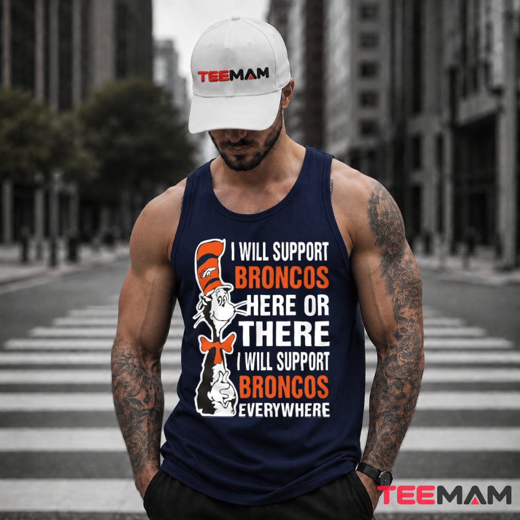 Denver Broncos Cat In Hat Support Tank Top Denver Broncos Cat In Hat Support Tank Top