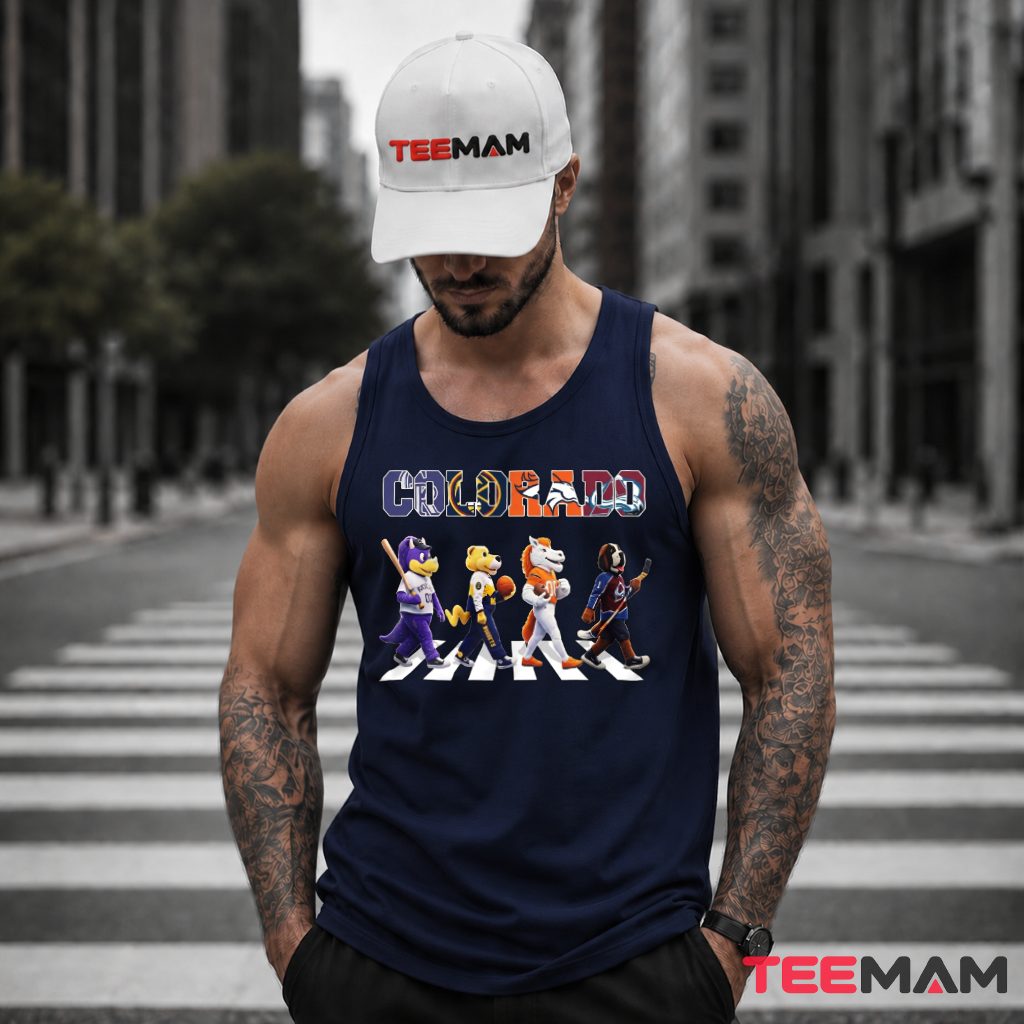 Denver Broncos Colorado Mascots Crosswalk Tank Top Denver Broncos Colorado Mascots Crosswalk Tank Top