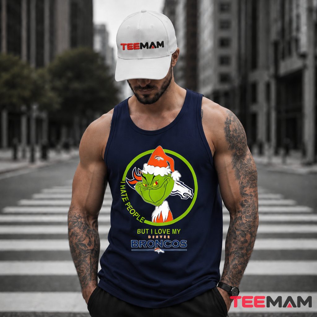 Denver Broncos Grinch I Hate People Tank Top Denver Broncos Grinch I Hate People Tank Top