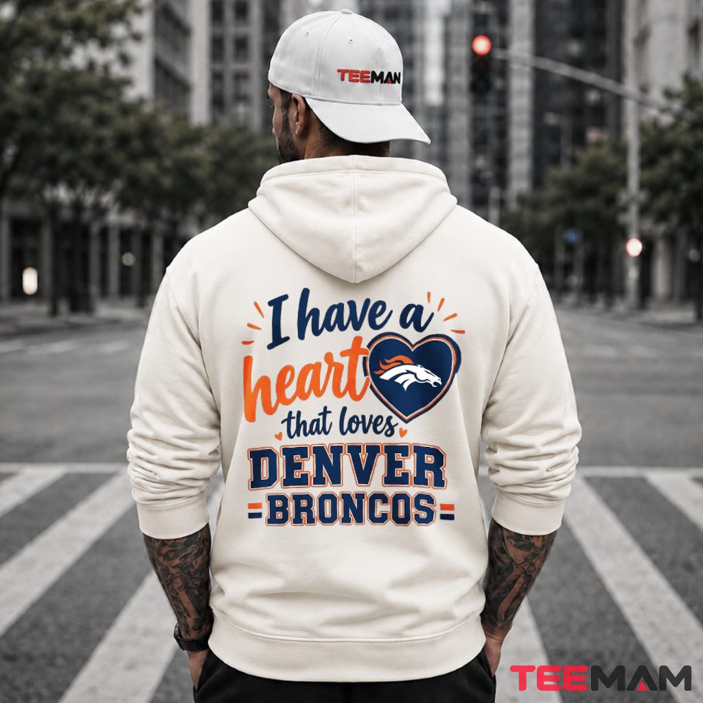 Denver Broncos Heart Love Fan Hoodie Denver Broncos Heart Love Fan Hoodie