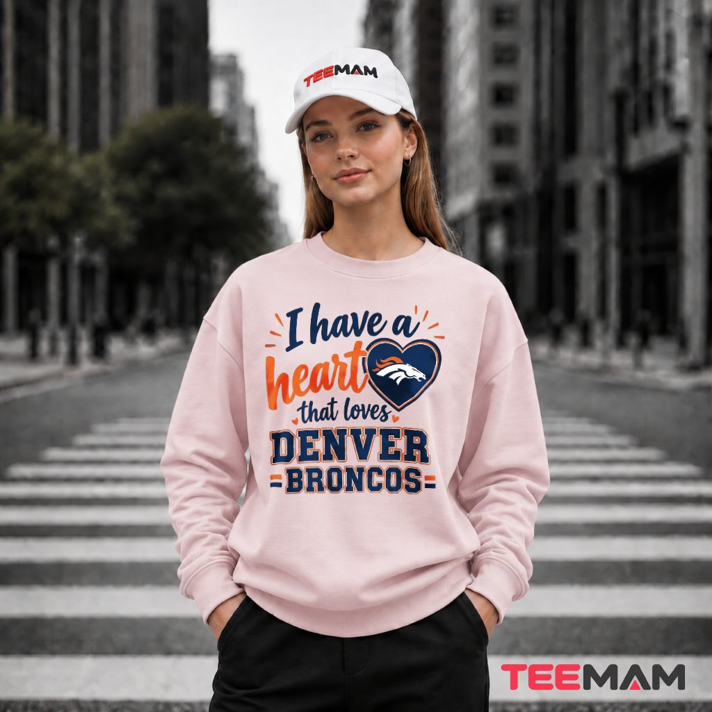 Denver Broncos Heart Love Fan Long Sleeve Denver Broncos Heart Love Fan Long Sleeve