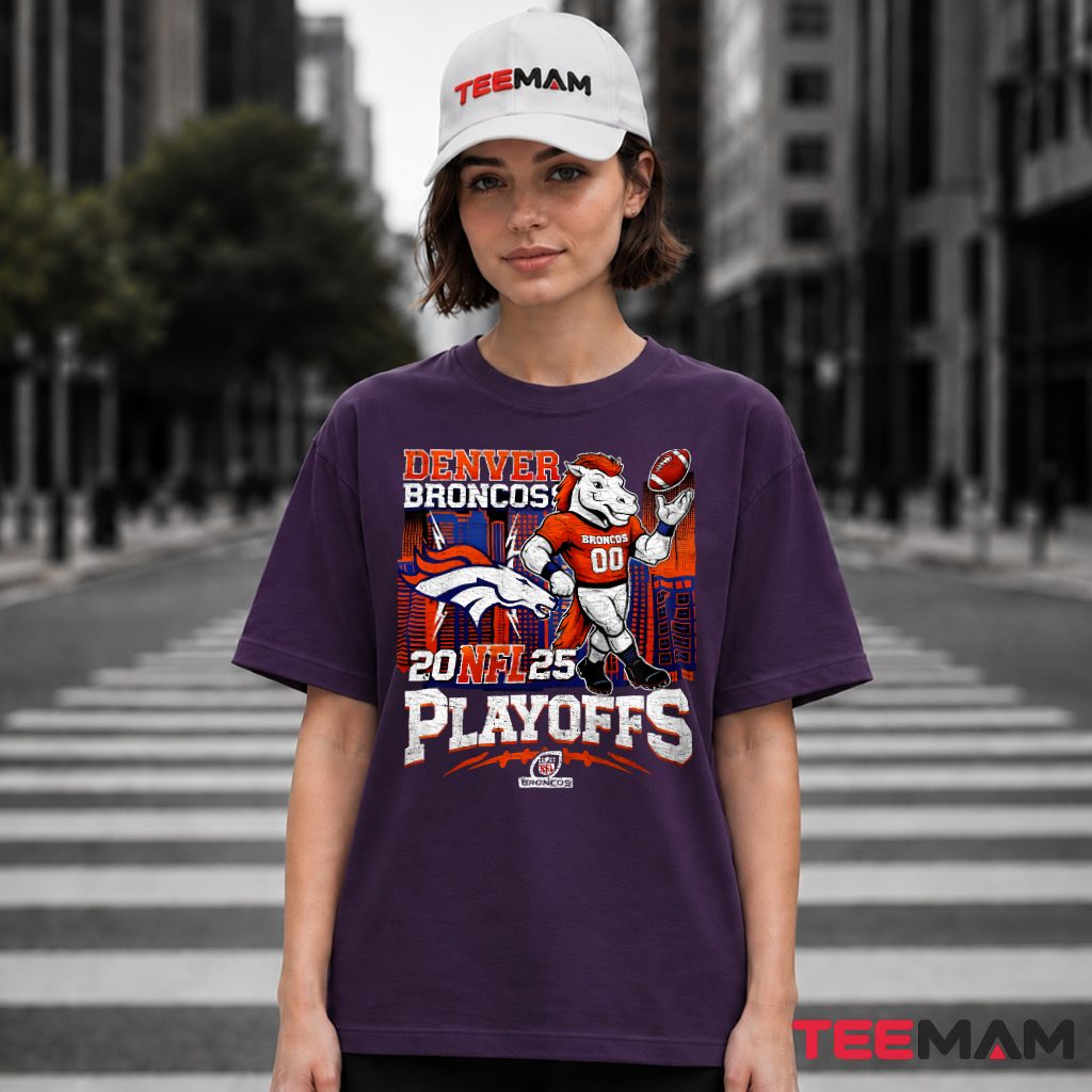 Denver Broncos Mascot Playoffs 2025 T-Shirt