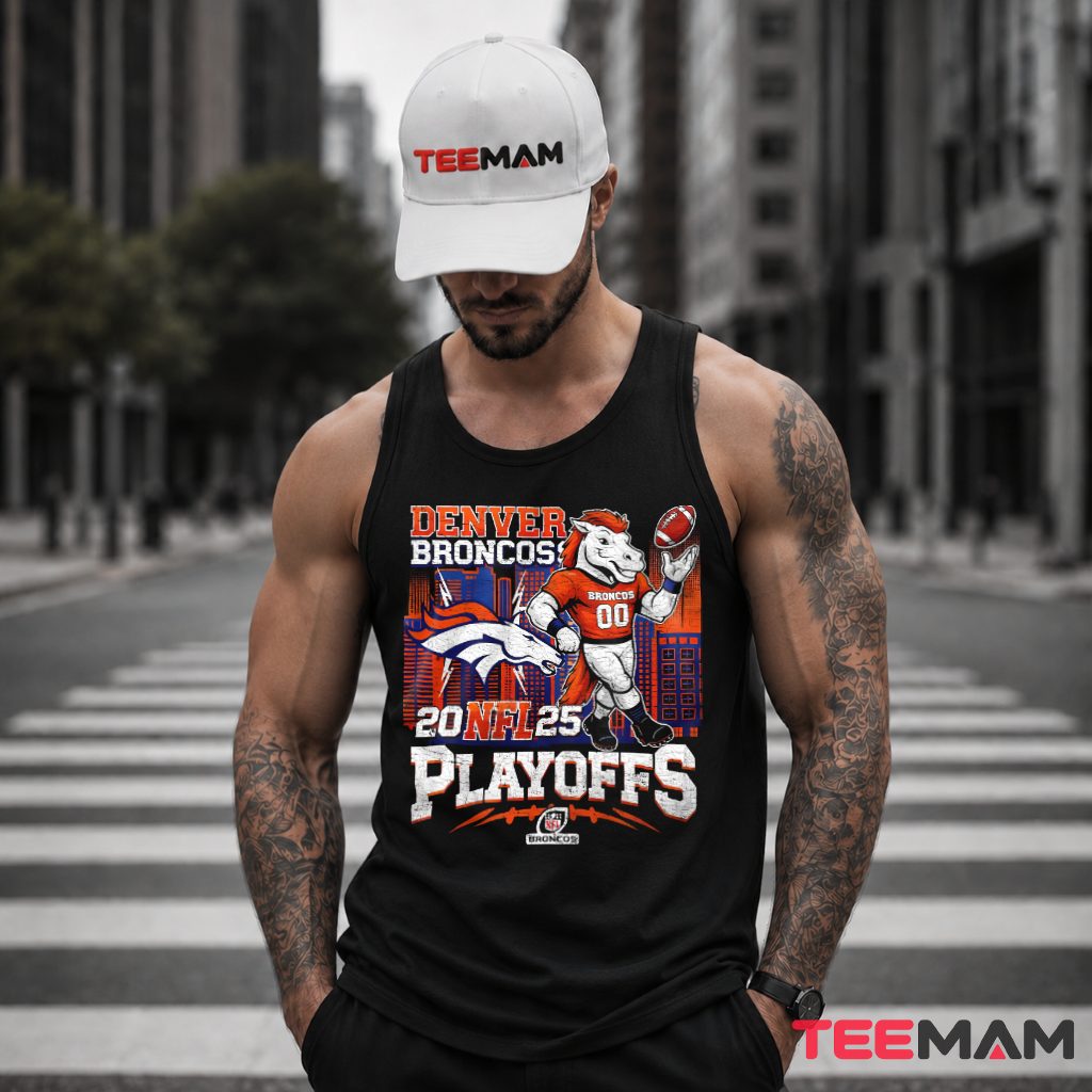 Denver Broncos Mascot Playoffs 2025 Tank Top Denver Broncos Mascot Playoffs 2025 Tank Top