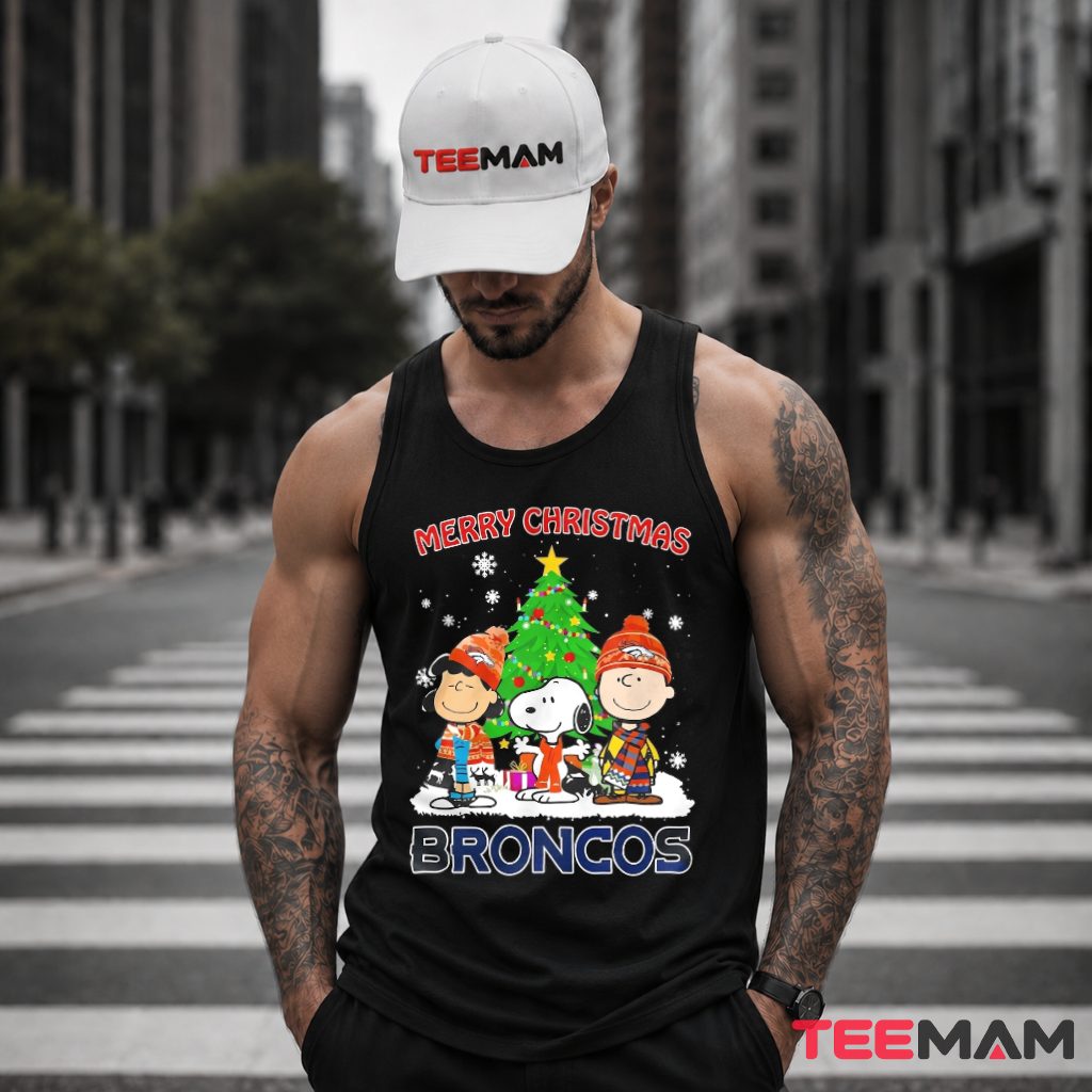 Denver Broncos Peanuts Christmas Tree Snow Tank Top Denver Broncos Peanuts Christmas Tree Snow Tank Top