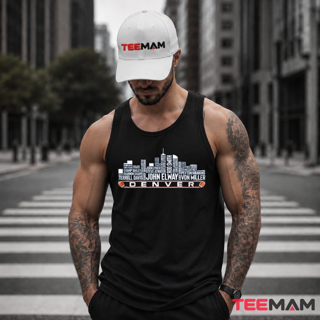 Denver Broncos Skyline Legends Names Tank Top Denver Broncos Skyline Legends Names Tank Top