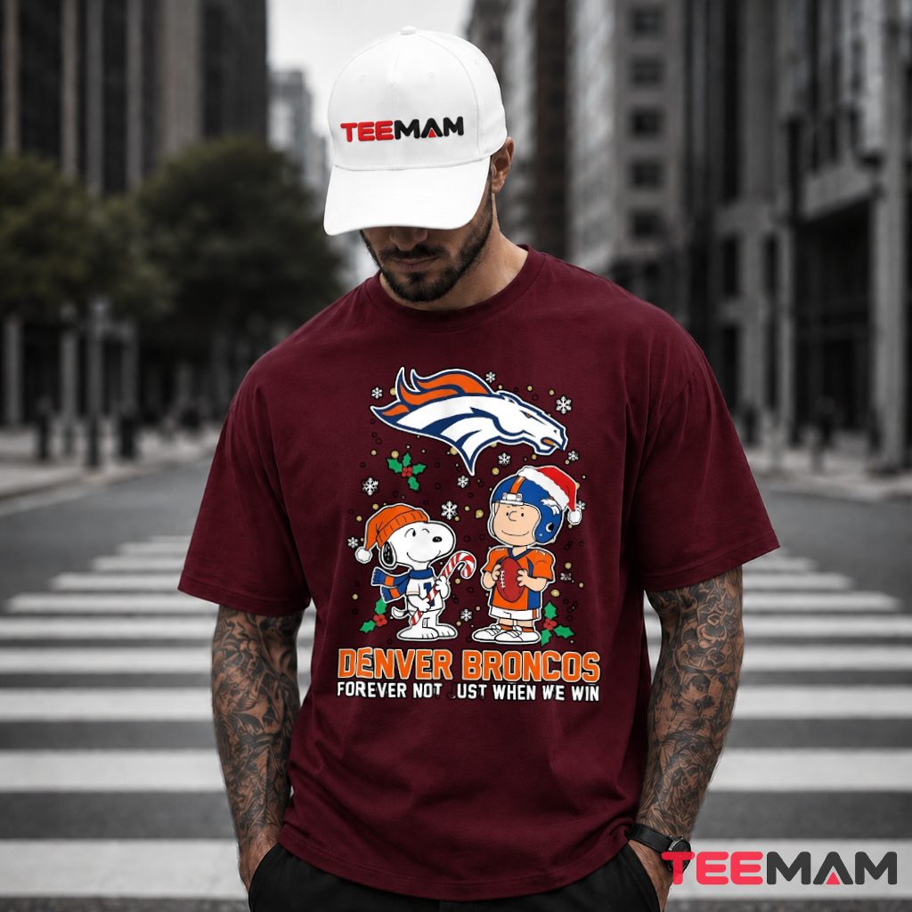 Denver Broncos Snoopy Christmas Forever T-Shirt