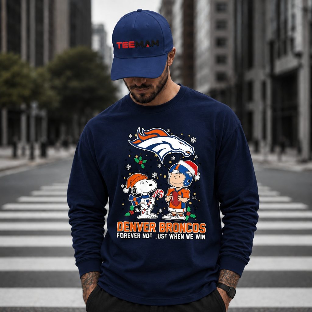 Denver Broncos Snoopy Christmas Forever Long Sleeve Denver Broncos Snoopy Christmas Forever Long Sleeve