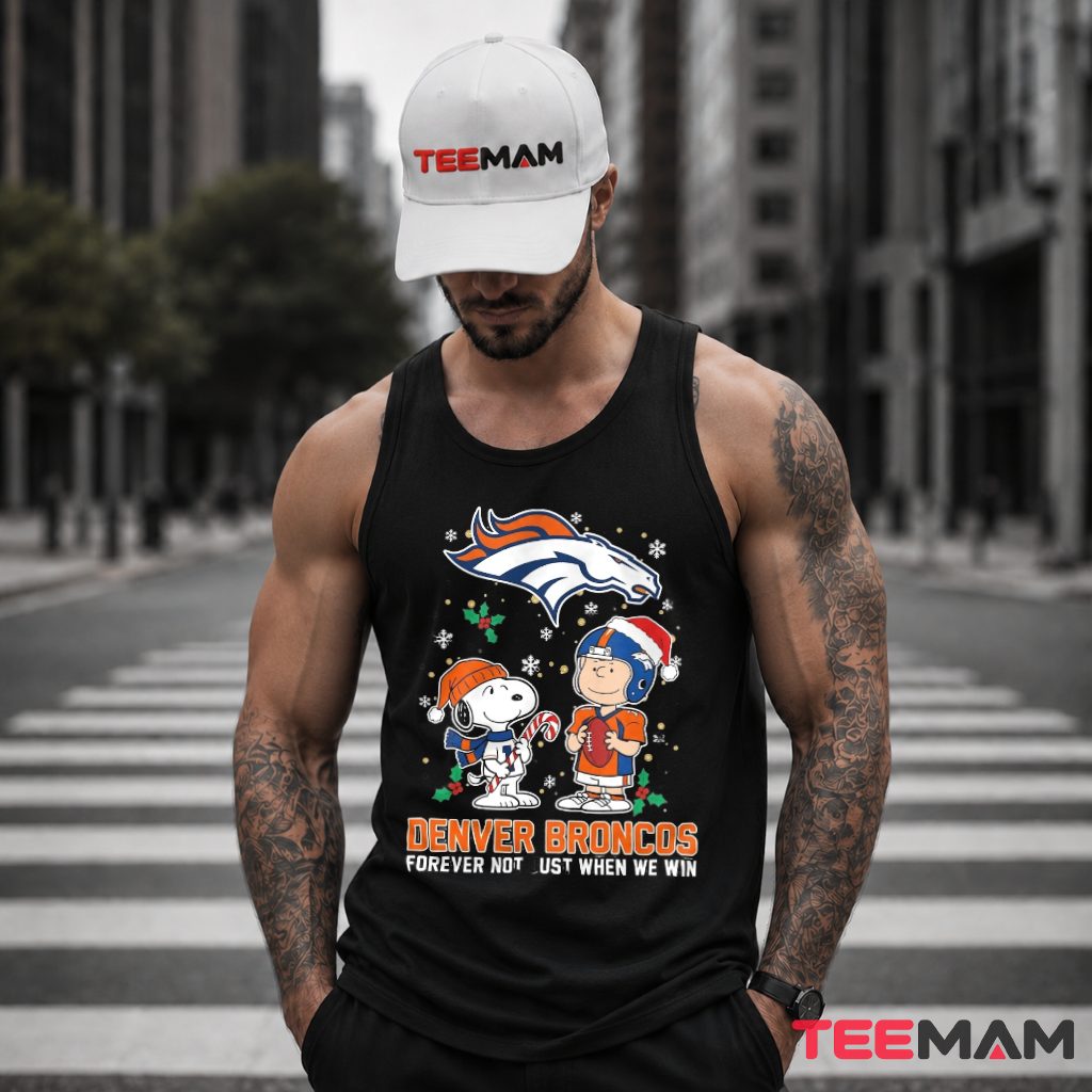 Denver Broncos Snoopy Christmas Forever Tank Top Denver Broncos Snoopy Christmas Forever Tank Top