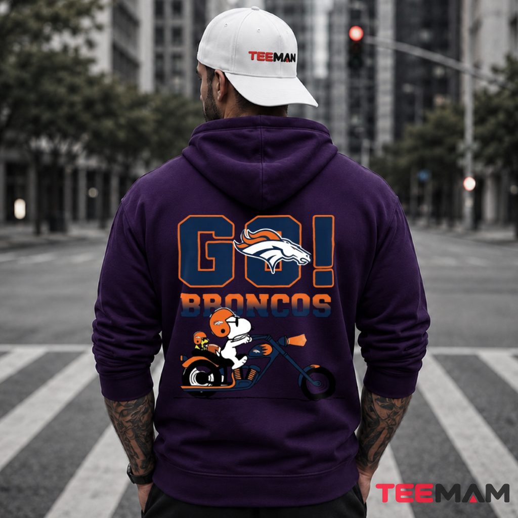 Denver Broncos Snoopy Motorcycle Ride Hoodie Denver Broncos Snoopy Motorcycle Ride Hoodie