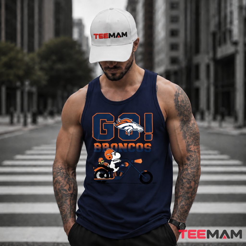 Denver Broncos Snoopy Motorcycle Ride Tank Top Denver Broncos Snoopy Motorcycle Ride Tank Top