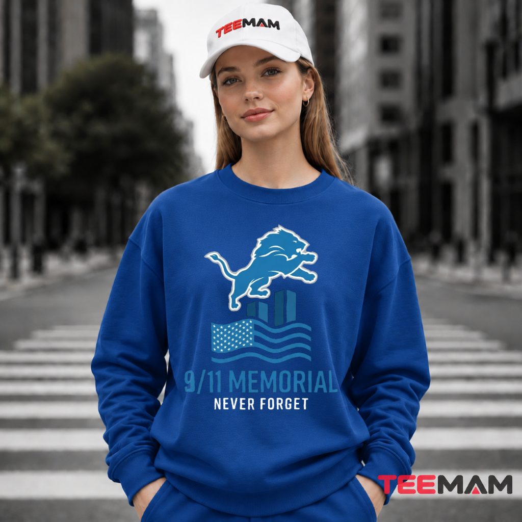Detroit Lions 911 Memorial Never Forget Long Sleeve Detroit Lions 911 Memorial Never Forget Long Sleeve