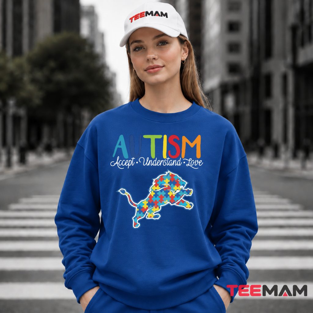 Detroit Lions Autism Accept Understand Long Sleeve Detroit Lions Autism Accept Understand Long Sleeve