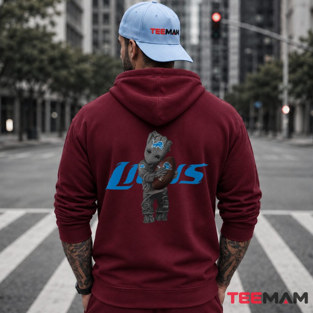 Detroit Lions Baby Groot Football Hoodie Detroit Lions Baby Groot Football Hoodie