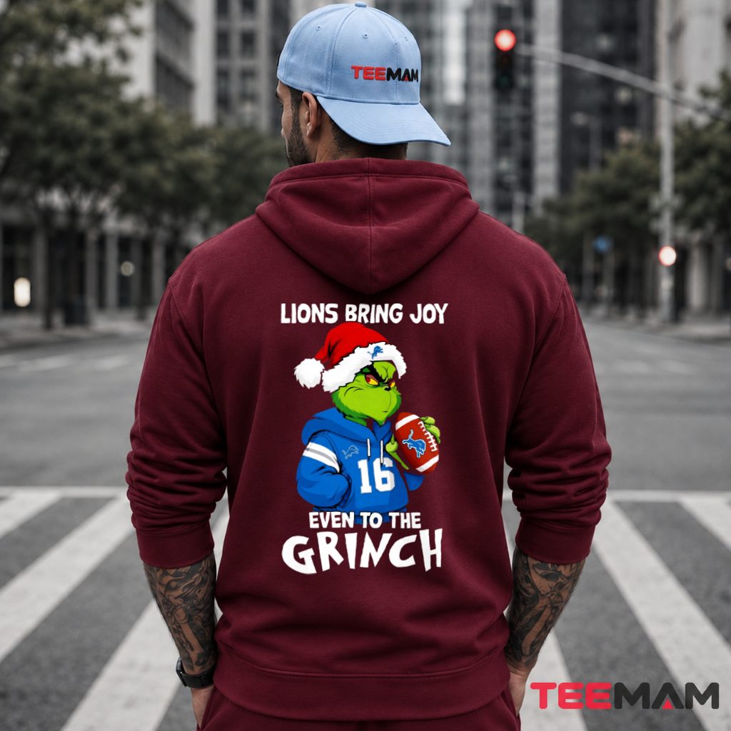 Detroit Lions Bring Joy Grinch Hoodie Detroit Lions Bring Joy Grinch Hoodie
