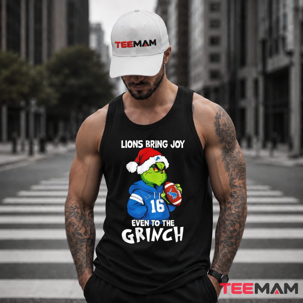 Detroit Lions Bring Joy Grinch Tank Top Detroit Lions Bring Joy Grinch Tank Top