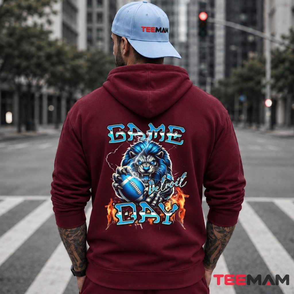 Detroit Lions Game Day Lightning Hoodie Detroit Lions Game Day Lightning Hoodie