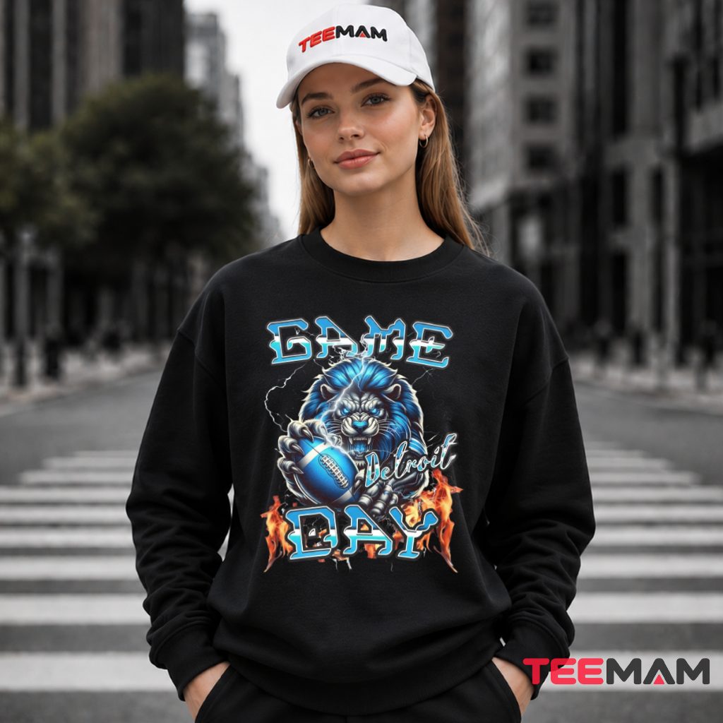 Detroit Lions Game Day Lightning Long Sleeve Detroit Lions Game Day Lightning Long Sleeve