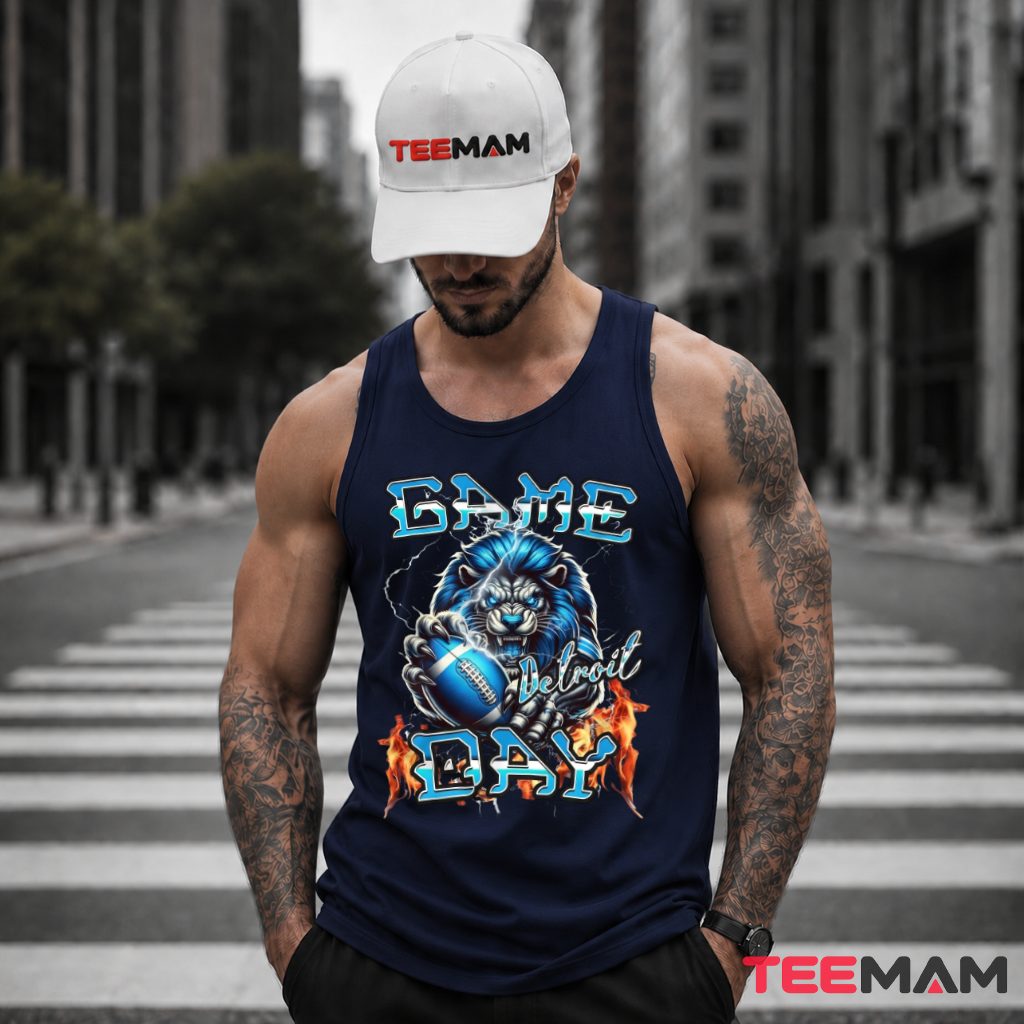 Detroit Lions Game Day Lightning Tank Top Detroit Lions Game Day Lightning Tank Top