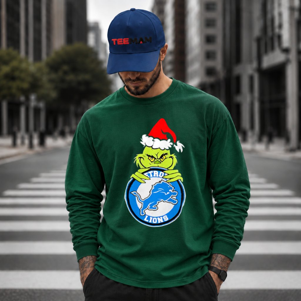 Detroit Lions Grinch Logo Christmas Long Sleeve Detroit Lions Grinch Logo Christmas Long Sleeve