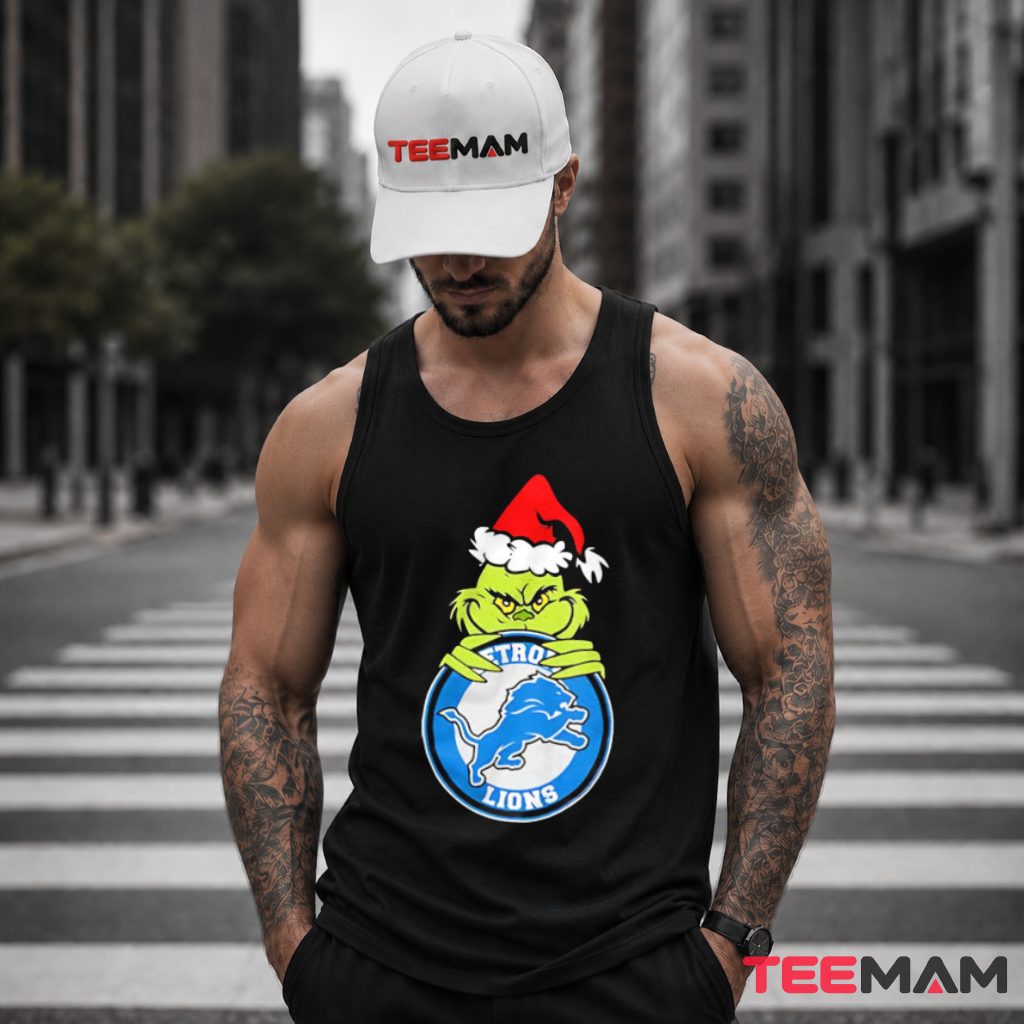 Detroit Lions Grinch Logo Christmas Tank Top Detroit Lions Grinch Logo Christmas Tank Top
