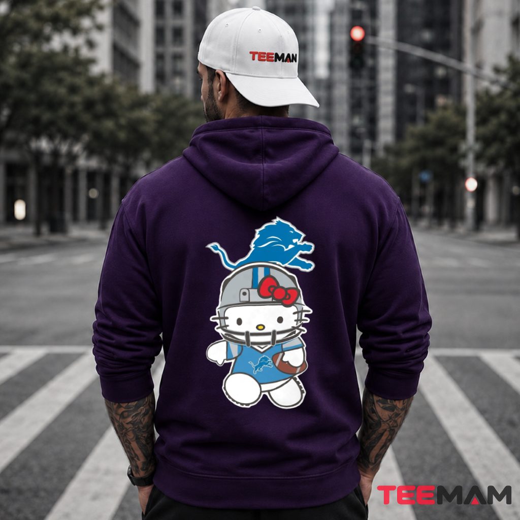 Detroit Lions Hello Kitty Football Helmet Hoodie Detroit Lions Hello Kitty Football Helmet Hoodie