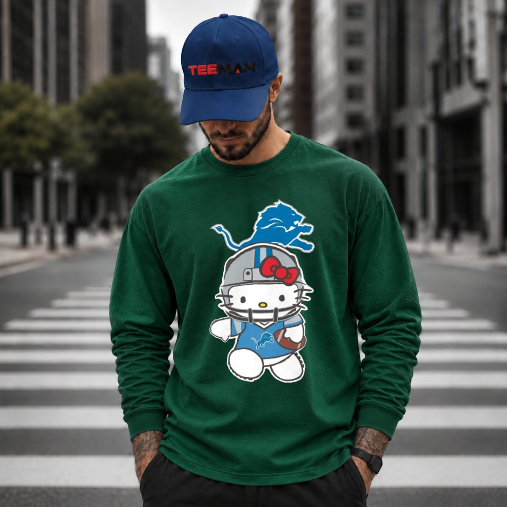 Detroit Lions Hello Kitty Football Helmet Long Sleeve Detroit Lions Hello Kitty Football Helmet Long Sleeve