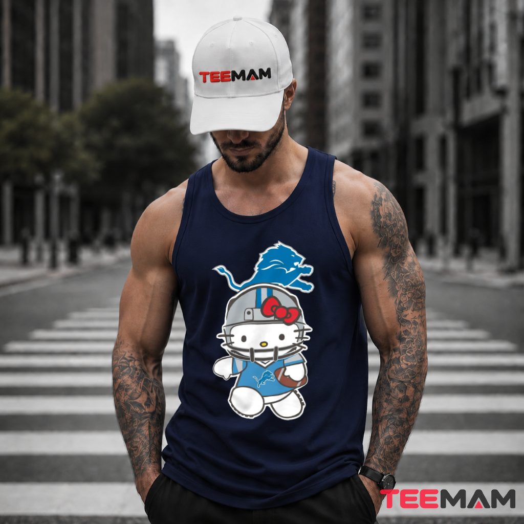 Detroit Lions Hello Kitty Football Helmet Tank Top Detroit Lions Hello Kitty Football Helmet Tank Top