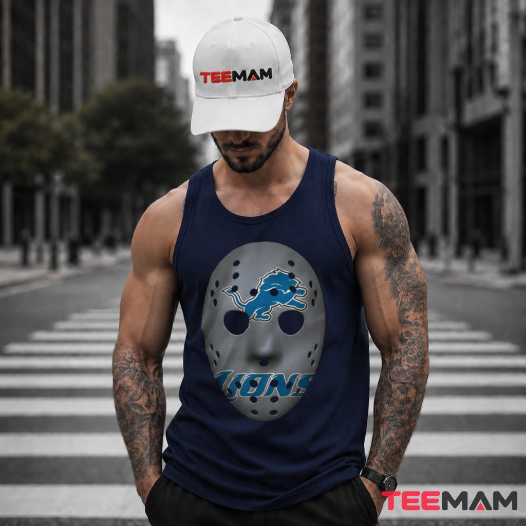 Detroit Lions Jason Hockey Mask Tank Top Detroit Lions Jason Hockey Mask Tank Top