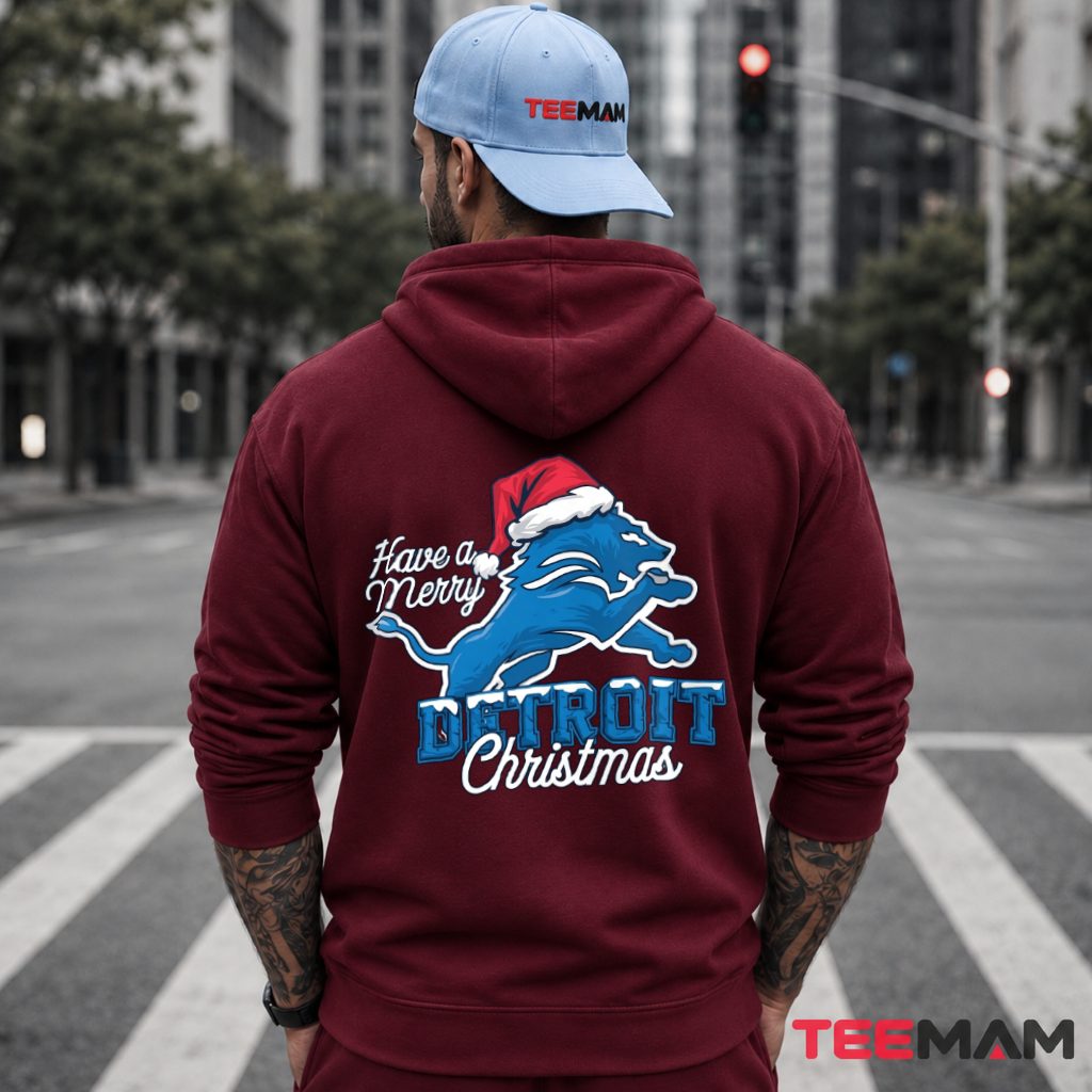 Detroit Lions Merry Christmas Logo Hoodie Detroit Lions Merry Christmas Logo Hoodie