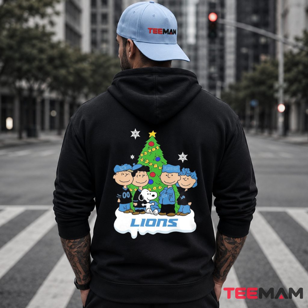 Detroit Lions Peanuts Snoopy Christmas Hoodie Detroit Lions Peanuts Snoopy Christmas Hoodie