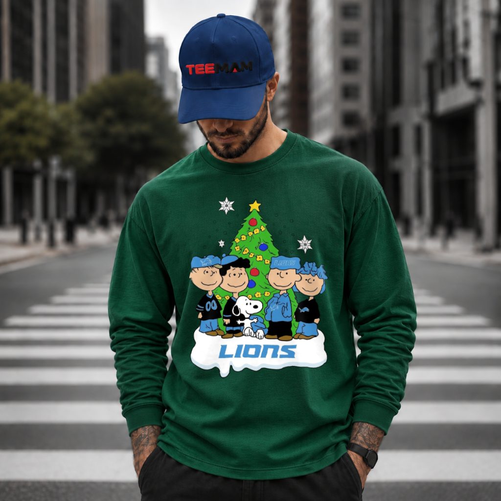 Detroit Lions Peanuts Snoopy Christmas Long Sleeve Detroit Lions Peanuts Snoopy Christmas Long Sleeve