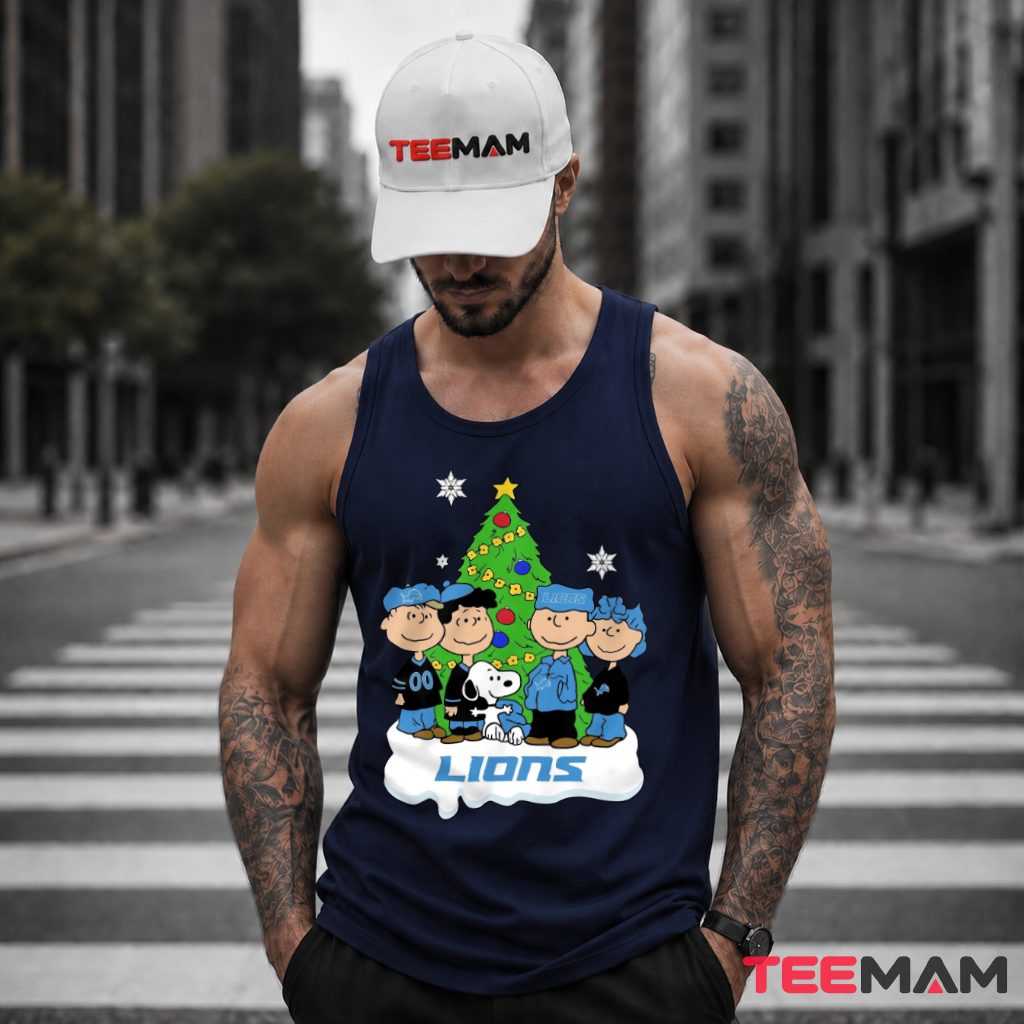 Detroit Lions Peanuts Snoopy Christmas Tank Top Detroit Lions Peanuts Snoopy Christmas Tank Top