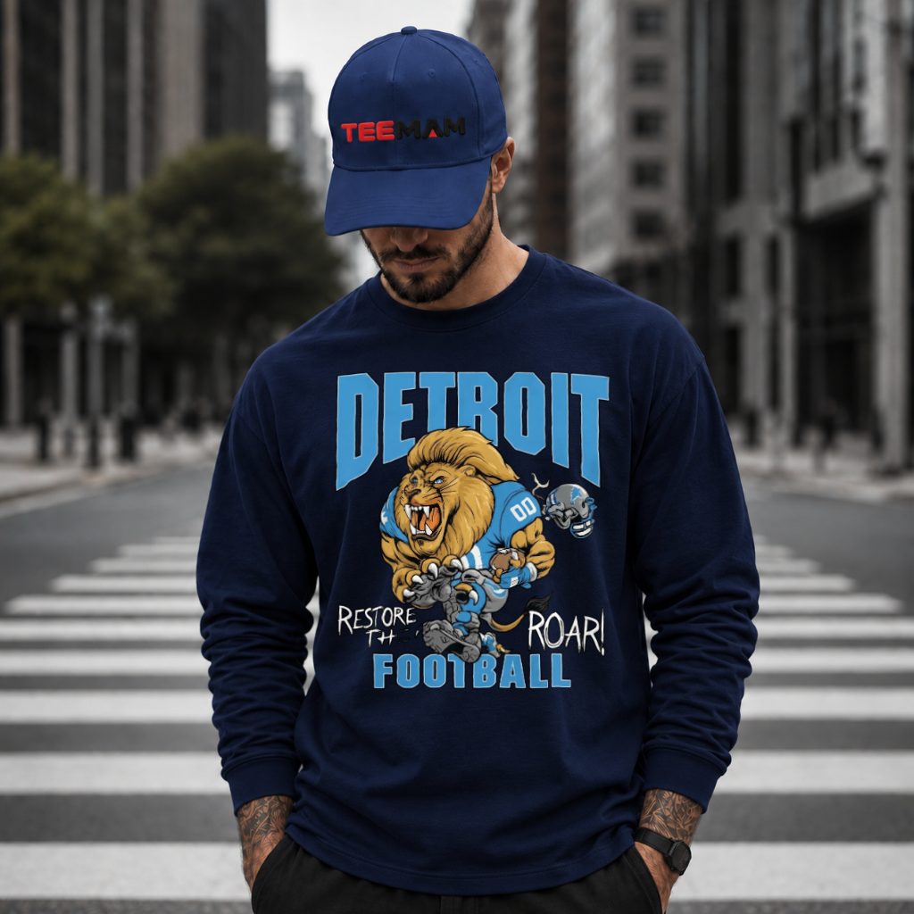 Detroit Lions Restore The Roar Long Sleeve Detroit Lions Restore The Roar Long Sleeve