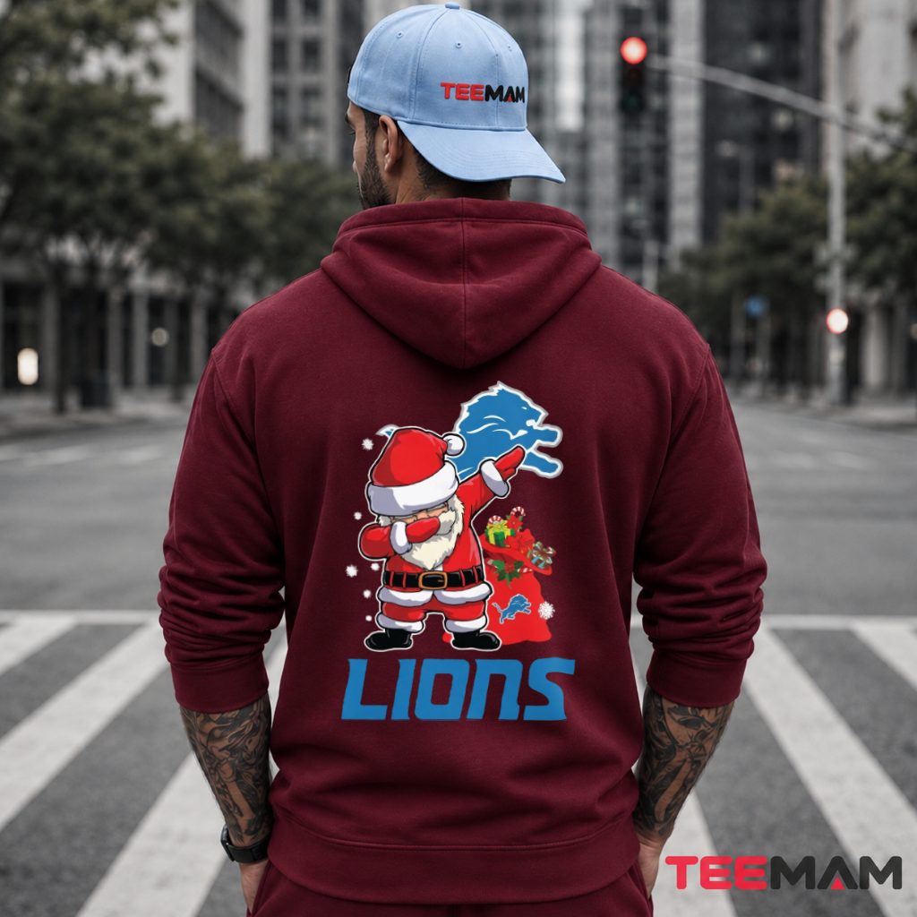 Detroit Lions Santa Dabbing Christmas Hoodie Detroit Lions Santa Dabbing Christmas Hoodie